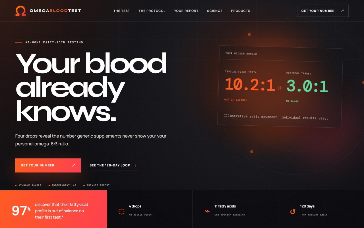 Omega Blood Test